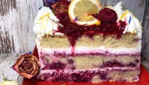 Sirova torta sa limunom i malinama